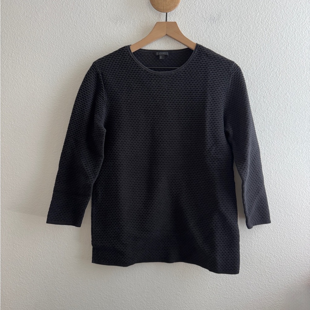 COS Black Textured Sweater